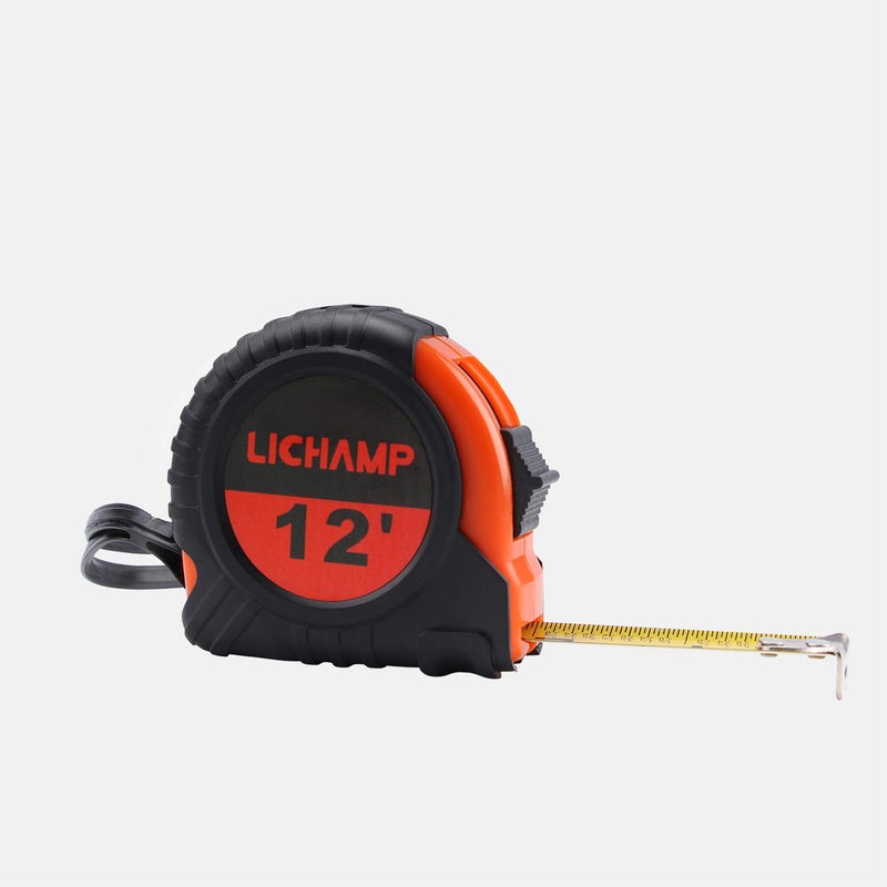 LICHAMP Tape Measure 12 ft, 8 Pack Bulk Easy Read Measuring Tape Retractable with Fractions 1/8, Measurement Tape 12-Foot by 1/2-Inch - Image 3